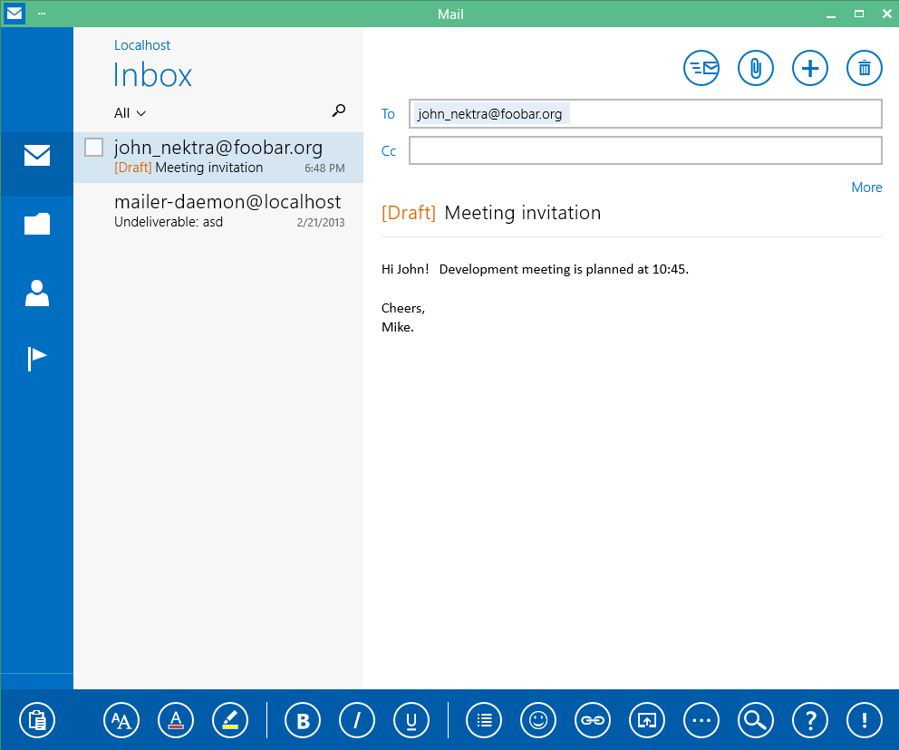 Moden UI Mail App API